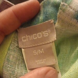 Chico's Green and Blue Fabric